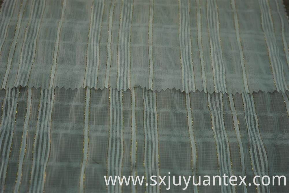 Gold Lurex Stripe Dobby Fabric